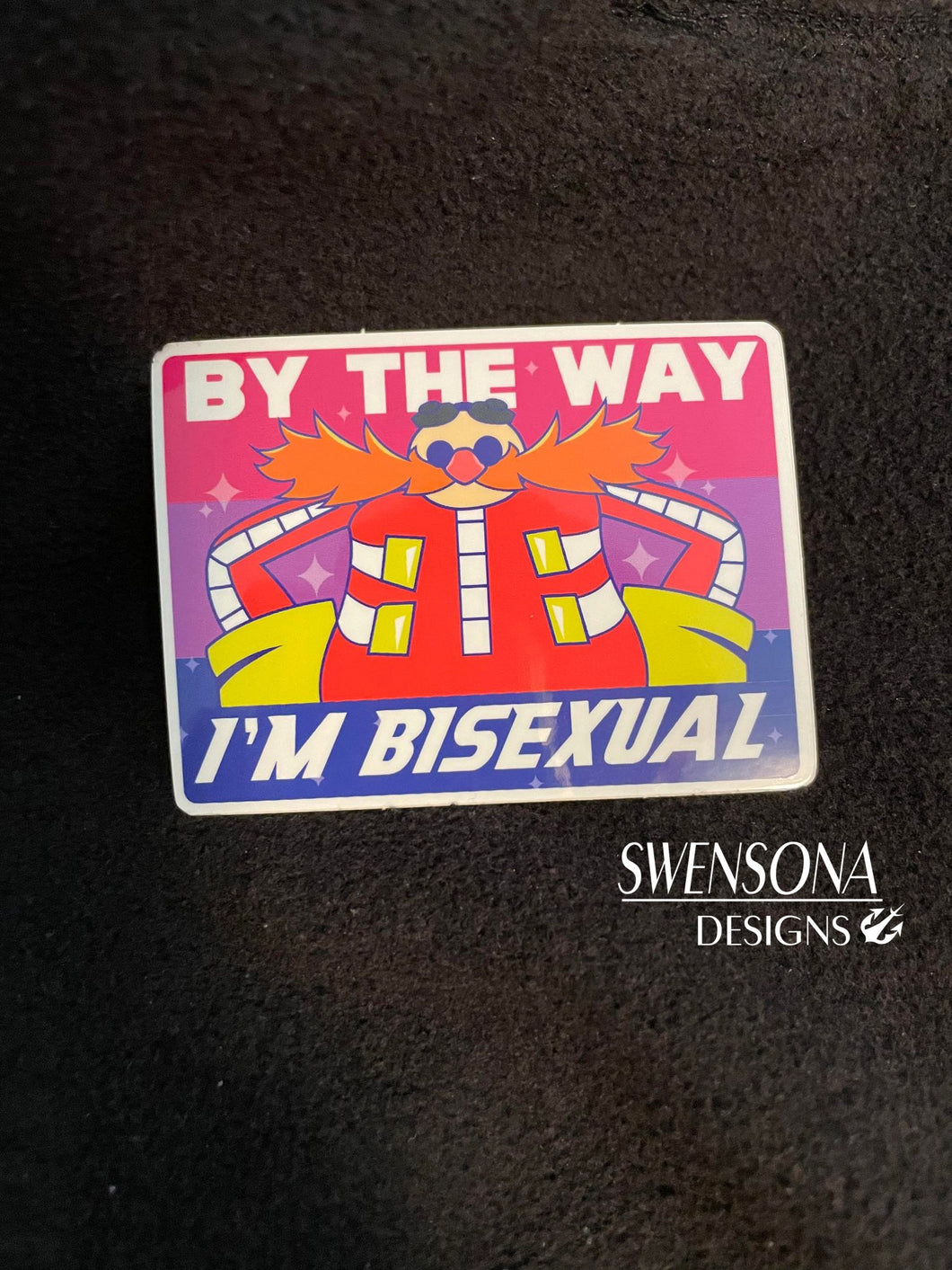 By the way I'm bisexual vinyl sticker