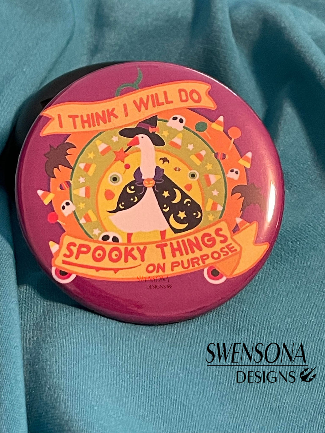 Spooky Goose Button Badge