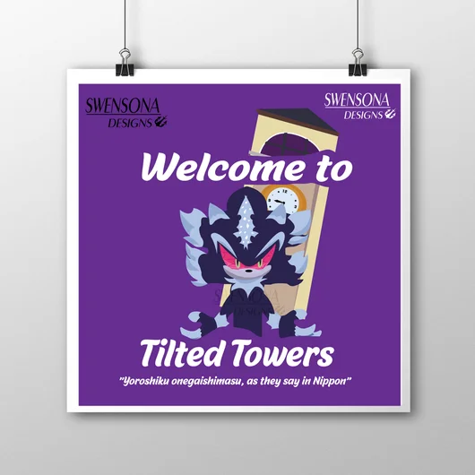 Welcome to Tilted Towers Mini Print