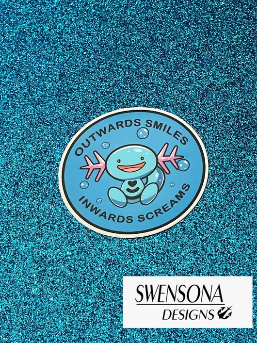 Outwards Smiles Inward Screams Vinyl Sticker